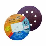 Golden Bullet Velcro Disc 6" X 100 Grit (6 Holes)