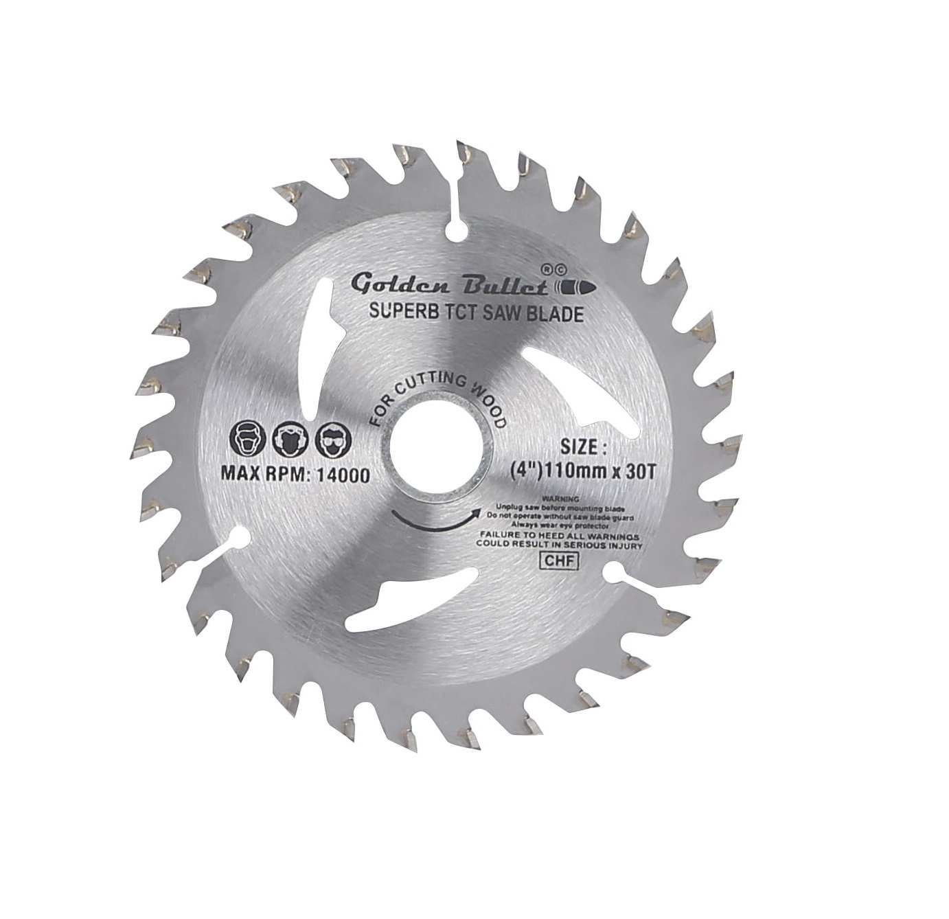 superb 4x30 Golden Bullet TCT Blade Superb Polished 4" X 30T - Image 1