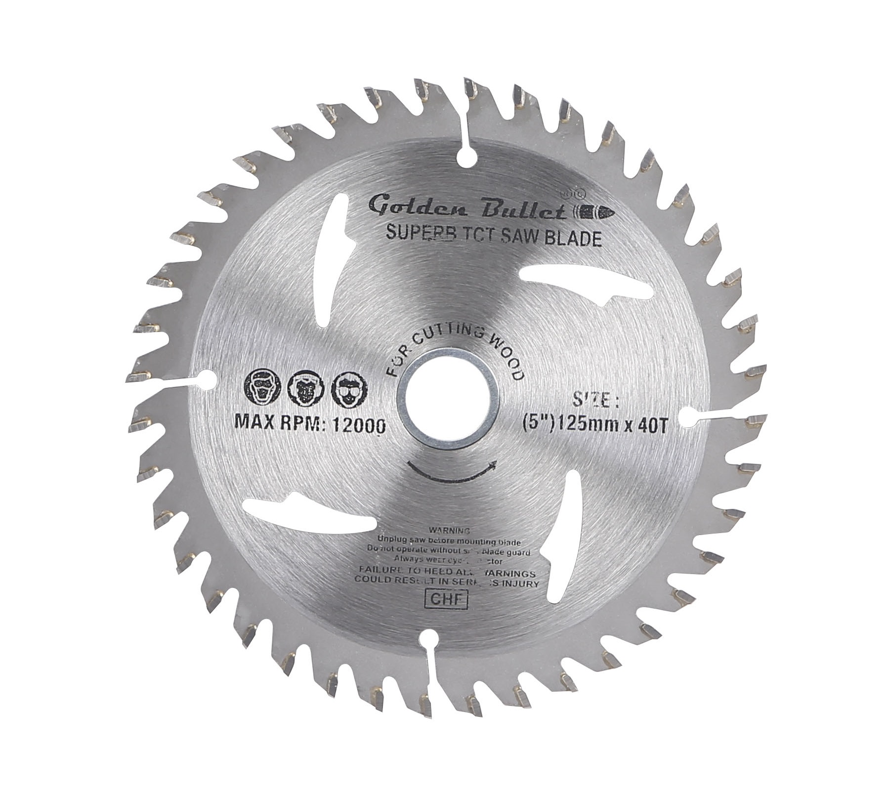 superb 5x40 Golden Bullet TCT Blade Superb Polished 5" X 40T - Image 1