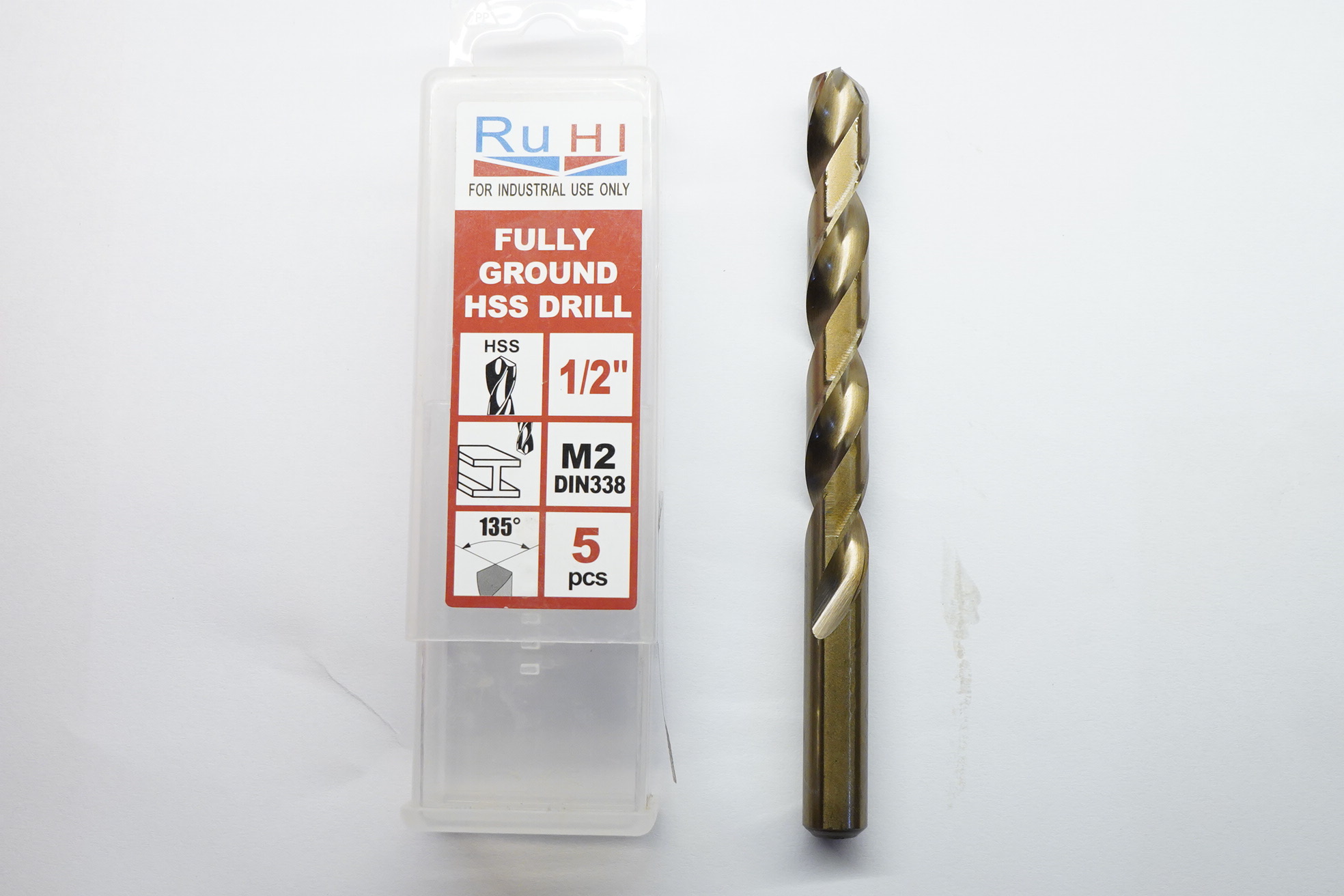 HSS M2 jobber 1....2 Ruhi HSS M2 Jobber Drills 1/2" - Image 1