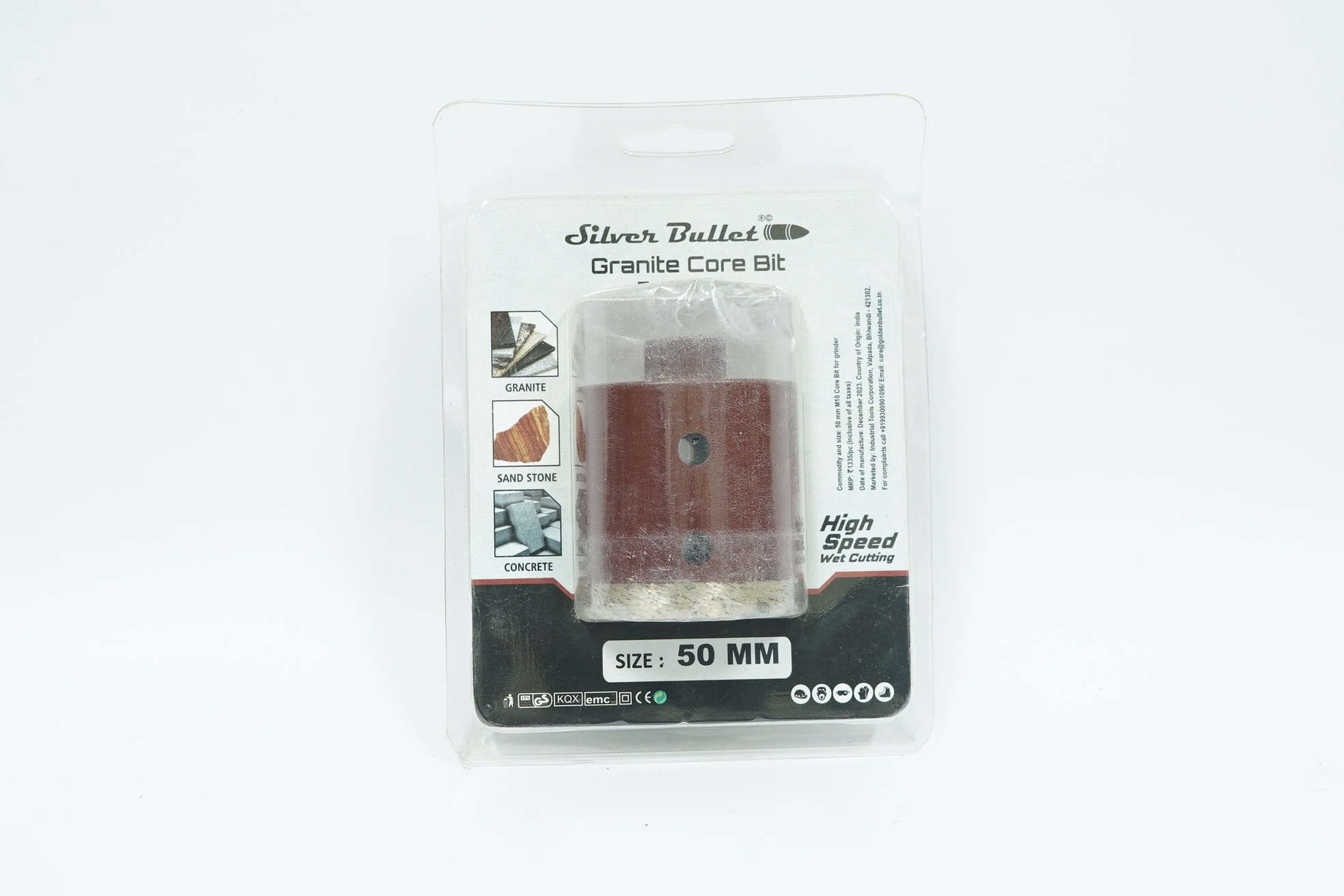 core bit 50mm Silver Bullet Granite Core Bit For AG M/c 50 X 65 - Image 1