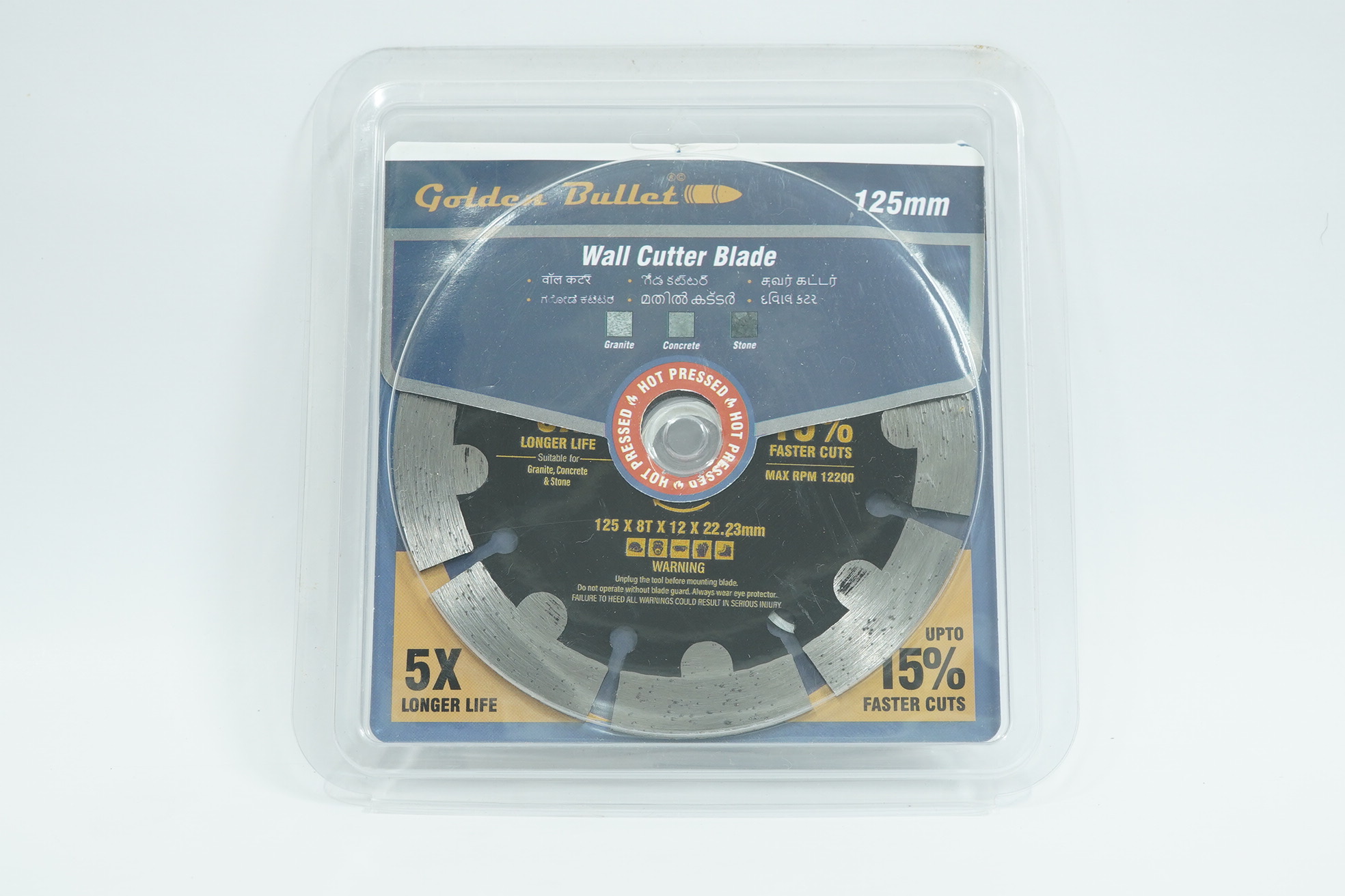 diamond blade segmented black 5'' Golden Bullet Diamond Blade Segmented Black 5" - Image 1