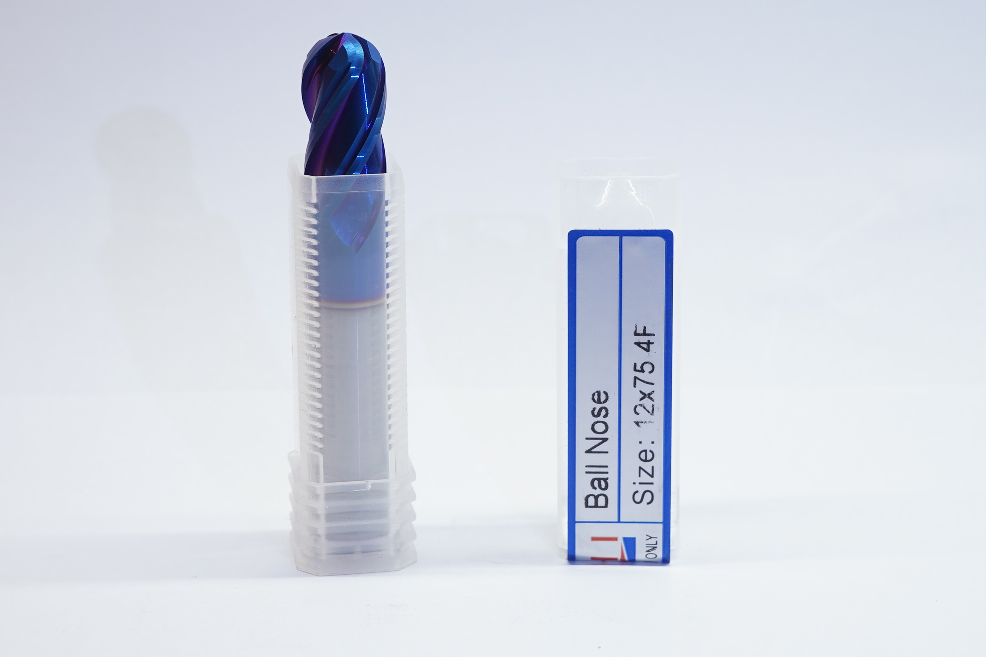 solid carbide ballnose blue 12mm Ruhi Solid Carbide Ballnose Endmill 55 Hrc Blue 12m - Image 1